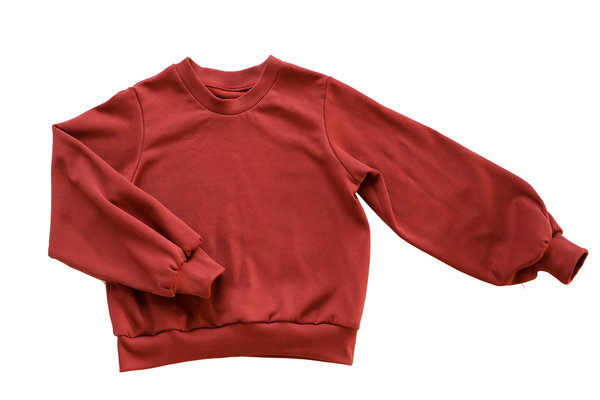 Kurzer Pullover in retro red